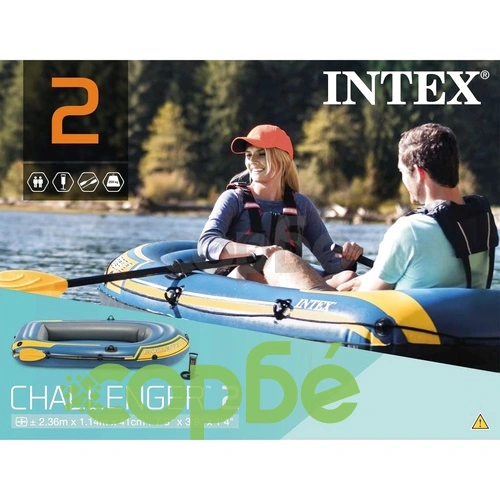 Комплект Intex Challenger за надуваема лодка с гребла и помпа 68367NP ➤ топ цена ➤ sorbe.bg