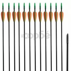 Стандартни стрели за лък 72 см х 0,6 см фибростъкло 12 бр.