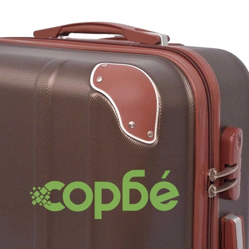 Комплект от 4 броя твърди куфари на колелца, цвят кафе ➤ топ цена ➤ sorbe.bg