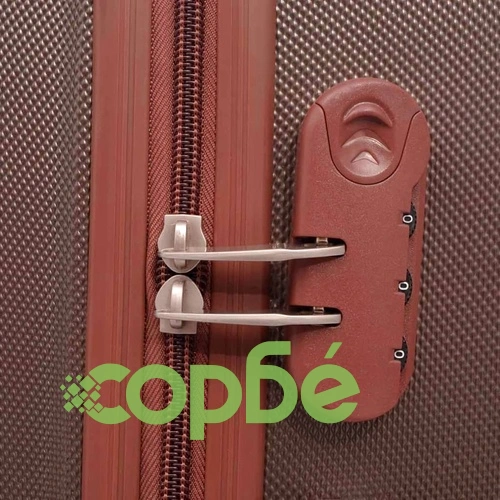 Комплект от 4 броя твърди куфари на колелца, цвят кафе ➤ топ цена ➤ sorbe.bg