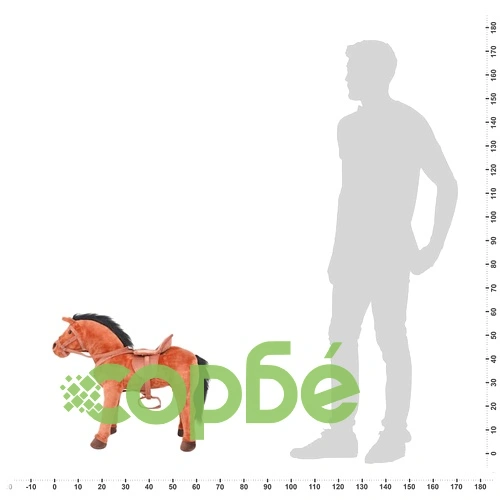 Плюшено детско конче за яздене, кафяво ➤ топ цена ➤ sorbe.bg