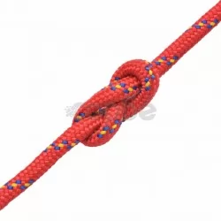 Морско въже, полипропилен, 14 мм, 50 м, червено