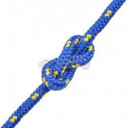 Морско въже, полипропилен, 8 мм, 100 м, синьо