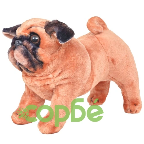 Плюшен детски мопс за яздене светлокафяв XXL ➤ топ цена ➤ sorbe.bg