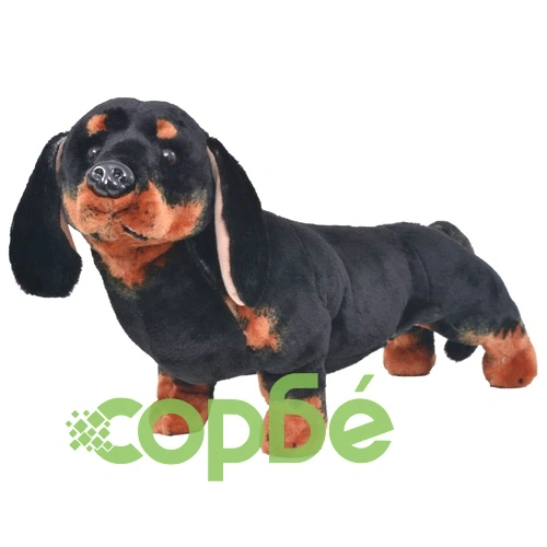 Плюшено куче дакел за яздене черно XXL ➤ топ цена ➤ sorbe.bg