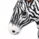 Плюшена зебра за яздене черно и бяло XXL