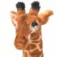 Плюшен детски жираф за яздене кафяво и жълто XXL