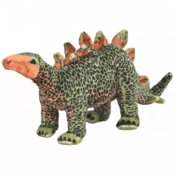 Плюшен динозавър стегозавър за яздене зелено и оранжево XXL