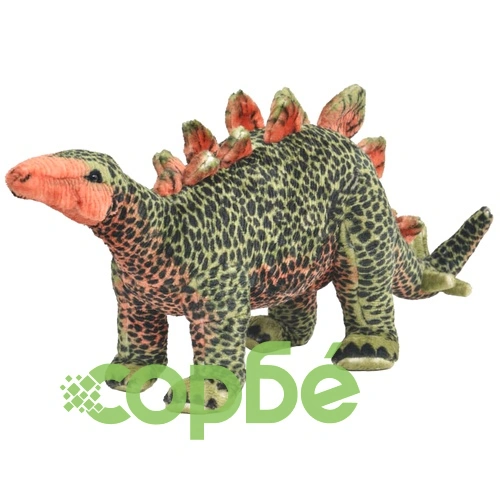 Плюшен динозавър стегозавър за яздене зелено и оранжево XXL ➤ топ цена ➤ sorbe.bg