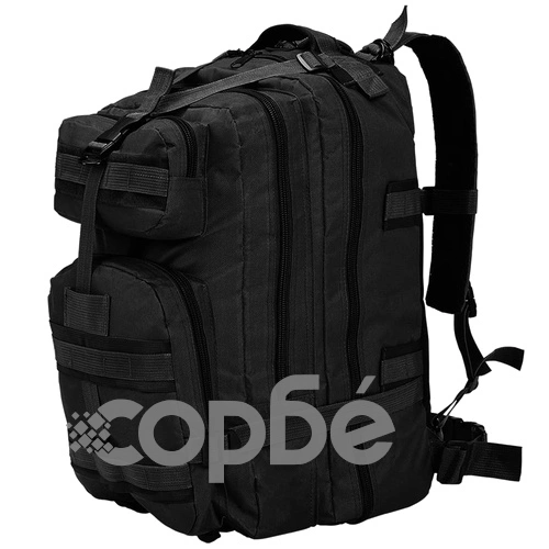 Раница, войнишки стил, 50 л, черна ➤ топ цена ➤ sorbe.bg