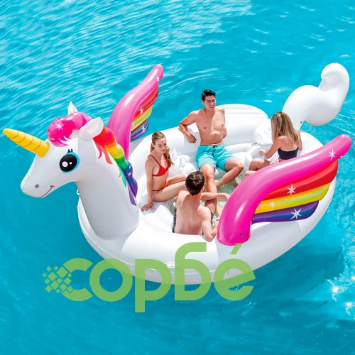 Intex Надуваем дюшек Unicorn Party Island, 57266EU ➤ топ цена ➤ sorbe.bg