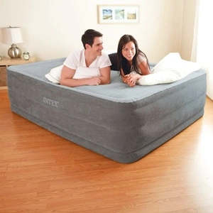Intex Надуваемо легло Comfort Plush High Rise Queen, с помпа, 64418