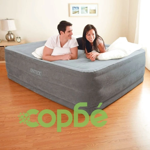 Intex Надуваемо легло Comfort Plush High Rise Queen, с помпа, 64418 ➤ топ цена ➤ sorbe.bg