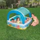 Bestway Детски басейн с навес, 140x140x114 см, син, 52192