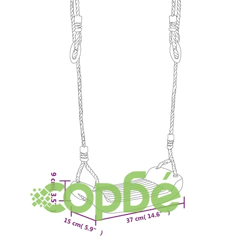 Детски люлки с въжета, 2 бр, сини, 37x15 см, полиетилен ➤ топ цена ➤ sorbe.bg