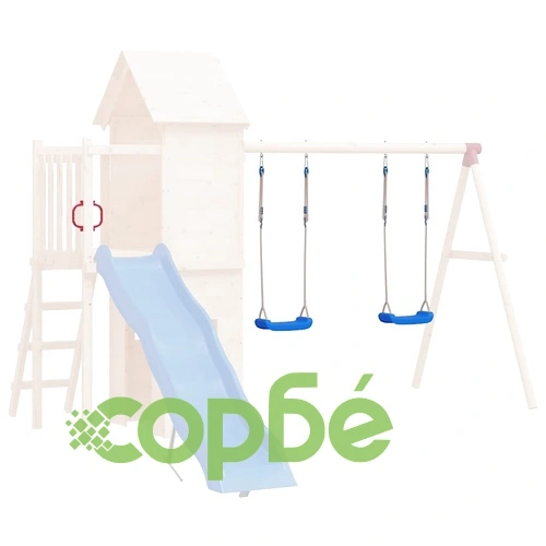 Детски люлки с въжета, 2 бр, сини, 37x15 см, полиетилен ➤ топ цена ➤ sorbe.bg