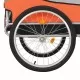 Кучешко ремарке за велосипед, оранжево и сиво