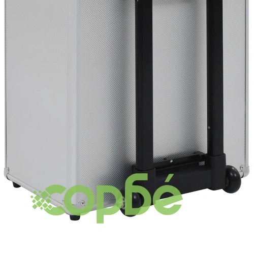 Куфар за грим на колелца, алуминий, сребрист ➤ топ цена ➤ sorbe.bg