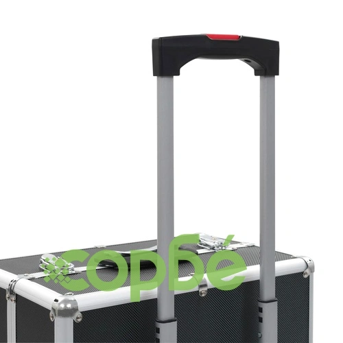 Куфар за грим на колелца, алуминий, черен ➤ топ цена ➤ sorbe.bg