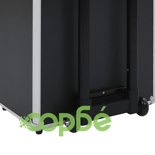 Куфар за грим на колелца, алуминий, черен ➤ топ цена ➤ sorbe.bg