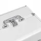 Куфар за гримове, 22x30x21 см, сребрист, алуминий 
