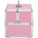 Куфар за гримове, 22x30x21 см, розов, алуминий 