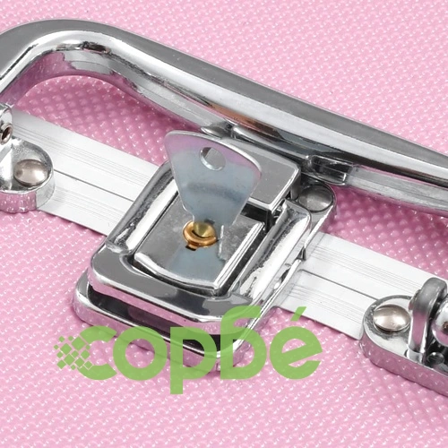 Куфар за гримове, 22x30x21 см, розов, алуминий  ➤ топ цена ➤ sorbe.bg