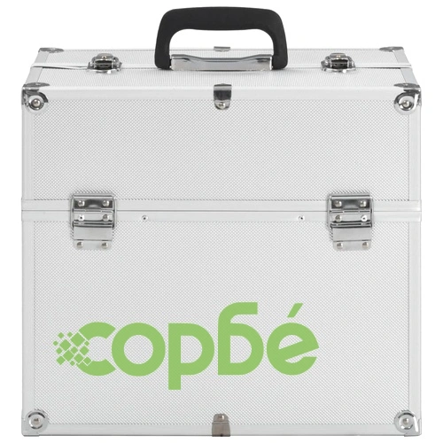 Куфар за гримове, 38x23x34 см, сребрист, алуминий ➤ топ цена ➤ sorbe.bg