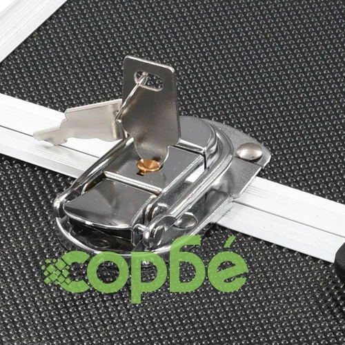 Куфар за гримове, 38x23x34 см, черен, алуминий ➤ топ цена ➤ sorbe.bg