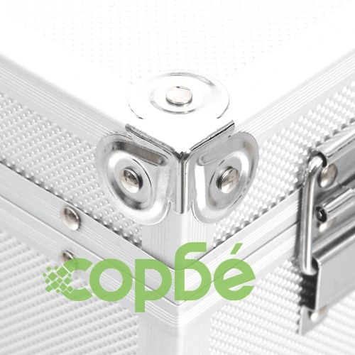 Куфар за гримове, 37x24x40 см, сребрист, алуминий ➤ топ цена ➤ sorbe.bg