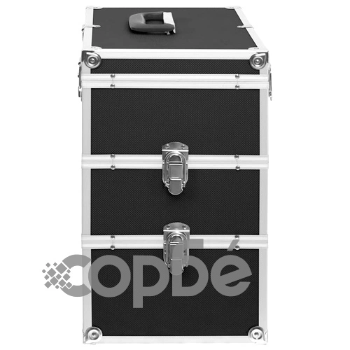 Куфар за гримове, 37x24x40 см, черен, алуминий ➤ топ цена ➤ sorbe.bg