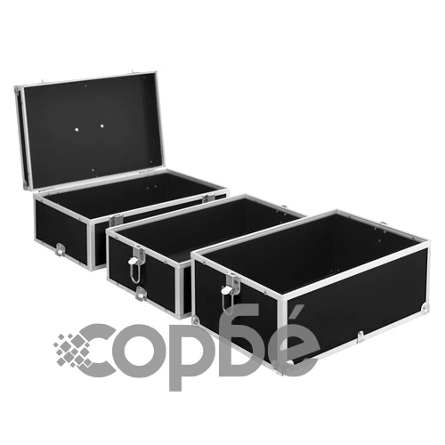 Куфар за гримове, 37x24x40 см, черен, алуминий ➤ топ цена ➤ sorbe.bg