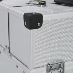 Куфар за инструменти 38x22,5x34 см сребрист алуминий