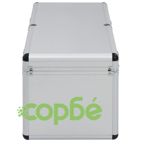 Куфари за съхранение, 2 бр, сребристи, алуминий  ➤ топ цена ➤ sorbe.bg