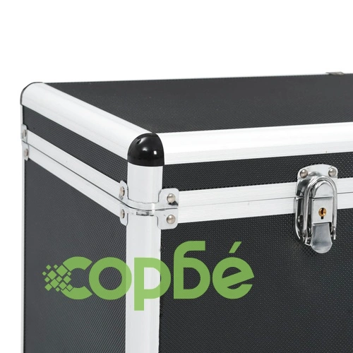 Куфари за съхранение, 2 бр, черни, алуминий  ➤ топ цена ➤ sorbe.bg