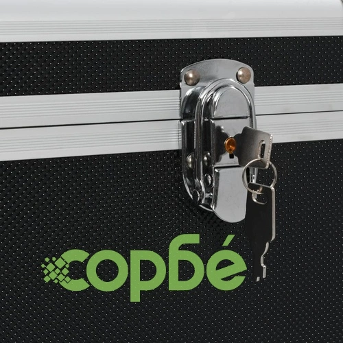 Куфари за съхранение, 3 бр, черни, алуминий ➤ топ цена ➤ sorbe.bg