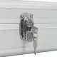 Куфар за пушки, сребрист, 118x38x12 см, алуминий