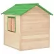 Детска къща за игра, чамова дървесина, зелена