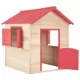 Детска къща за игра, чамова дървесина, червена