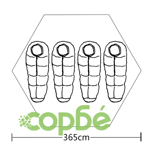 4-местна палатка, зелена ➤ топ цена ➤ sorbe.bg
