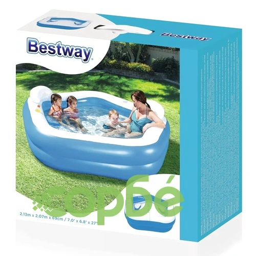 Bestway Детски басейн, син, 213x207x69 cм, 54153 ➤ топ цена ➤ sorbe.bg