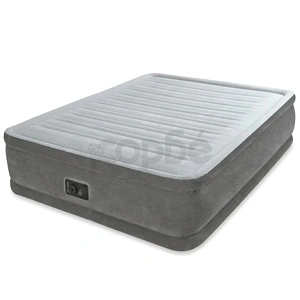 Intex Comfort плюшено, надуваемо легло PVC 152x203x46 см, бяло 64414