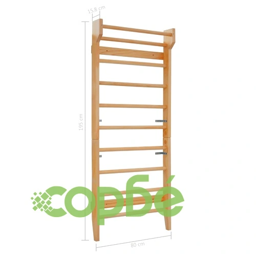 Шведска стена, 80x15,8x195 см, дърво ➤ топ цена ➤ sorbe.bg