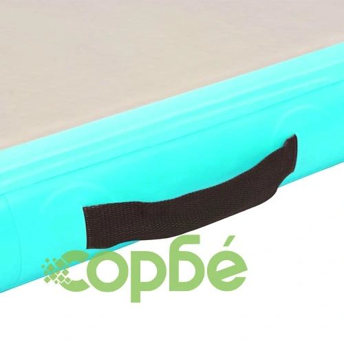 Надуваем дюшек за гимнастика с помпа, 400x100x10 см, PVC, зелен ➤ топ цена ➤ sorbe.bg