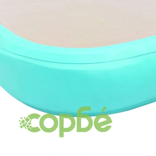 Надуваем дюшек за гимнастика с помпа, 400x100x10 см, PVC, зелен ➤ топ цена ➤ sorbe.bg