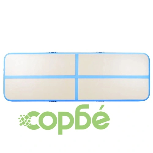 Надуваем дюшек за гимнастика с помпа, 500x100x10 см, PVC, син ➤ топ цена ➤ sorbe.bg