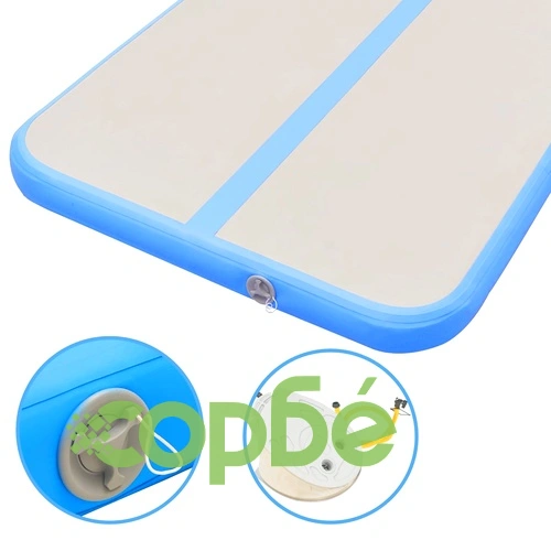 Надуваем дюшек за гимнастика с помпа, 500x100x10 см, PVC, син ➤ топ цена ➤ sorbe.bg