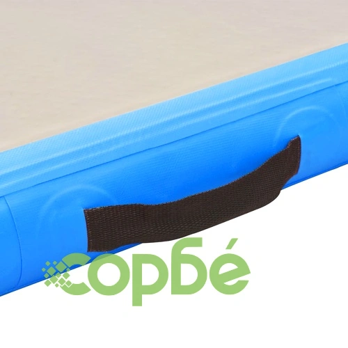 Надуваем дюшек за гимнастика с помпа, 500x100x10 см, PVC, син ➤ топ цена ➤ sorbe.bg