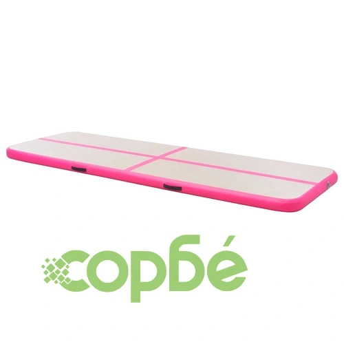 Надуваем дюшек за гимнастика с помпа, 600x100x10 см, PVC, розов ➤ топ цена ➤ sorbe.bg