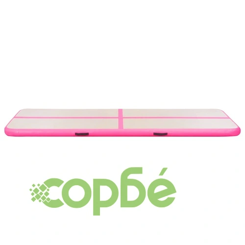 Надуваем дюшек за гимнастика с помпа, 600x100x10 см, PVC, розов ➤ топ цена ➤ sorbe.bg